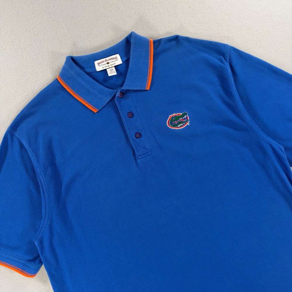 Florida Gators Boca Classics Polo Men's Large Blue Orange Embroidered NCAA
